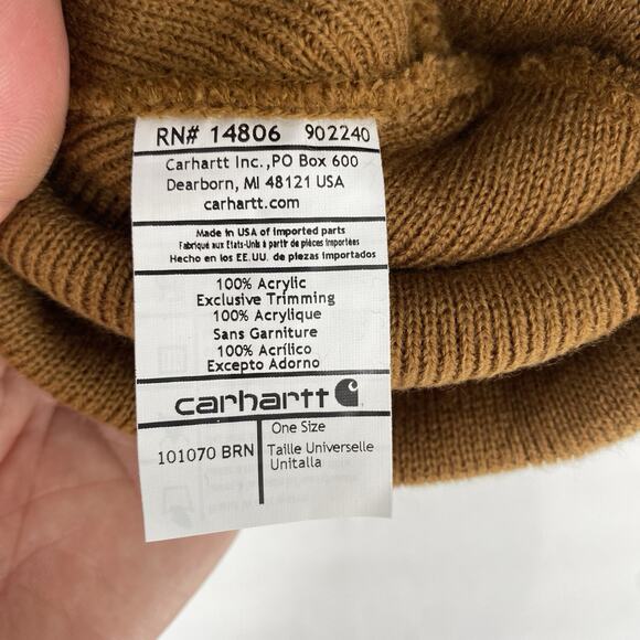 Carhartt Knit Beanie NWT Brown Model No AH1070-M - Picture 5 of 5